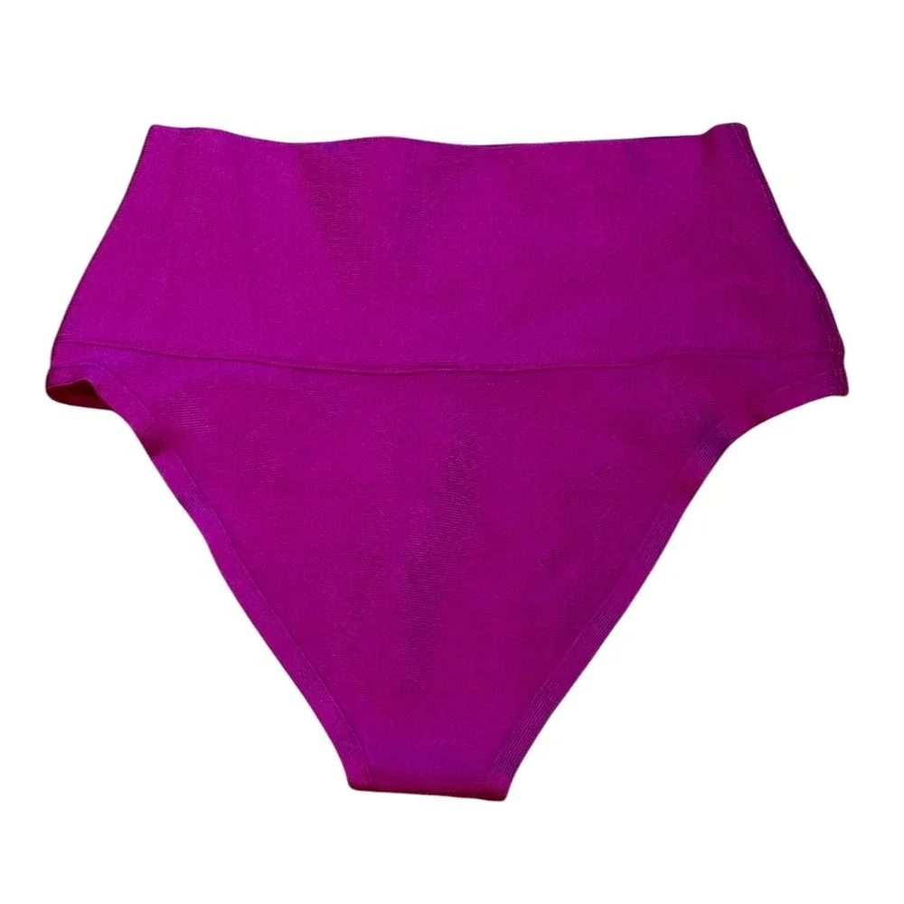 SKIMS Knit Swim High Waist Bikini Bottom Lollipop Pink XS SW-HWB-0167 NEW